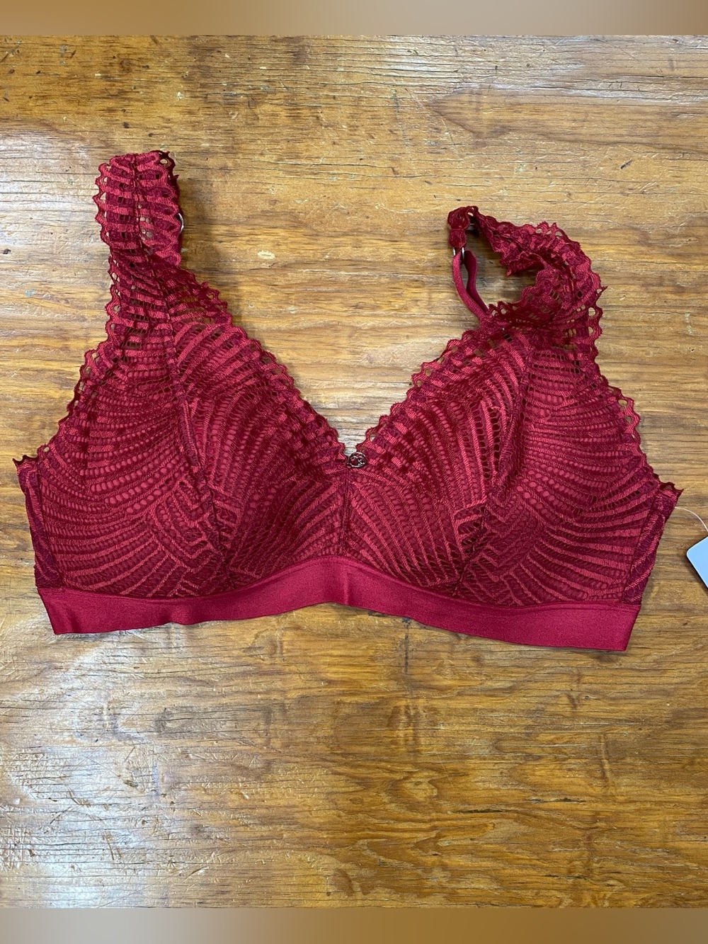 Women’s Lace Bralette - Burgundy Red